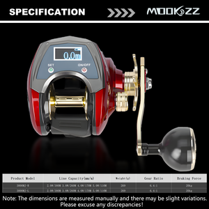 Moulinet de pêche à lancer numérique haute qualité 3000MJ avec affichage numérique, 6+1BB, 6.4:1, frein 20kg, chargement USB, corps en fibre de carbone pour <span class=keywords><strong>la</strong></span> pêche en eau salée et <span class=keywords><strong>la</strong></span> pêche au gros gibier - Product Image 5