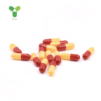 YS Vente en gros Capsules végétaliennes Pilules Coques de gélules vides creuses en rouge jaune Capsules végétariennes adaptées aux végétariens