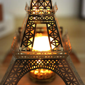 Cadeau <span class=keywords><strong>de</strong></span> noël bougeoir fête <span class=keywords><strong>de</strong></span> mariage décor à la maison fer métal rotatif <span class=keywords><strong>Paris</strong></span> tour Eiffel carrousel bougie pour le nouvel an - Product Image 2