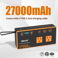 27000Mah 150W Mini Power Station Portabel Outdoor AC Power Bank Tipe-C Mobile PD 65W UPS Power Supply