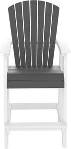 आउटडोर लंबा एट्रोनडाक कुर्सियां उच्च पीठ सफेद + ग्रे पेटियो डाइनिंग होटल Hdpe आरामदायक स्टाइलिश - Product Image 5