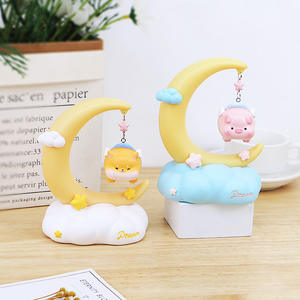 Lune conte de fées veilleuse créative jolie fille coeur cadeau couleur chaude <span class=keywords><strong>chambre</strong></span> d'enfants chevet veilleuse - Product Image 2