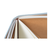 Carnet de notes professionnel OEM bleu clair avec bouton-pression métallique, portable, pour enregistrement, fabriqué en usine