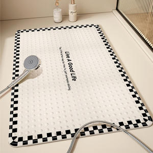 Alfombra Antideslizante para Baño, Rectangular, de PVC, con Diseño Minimalista de Puntos, para Ducha, Inodoro y Baños - Product Image 3
