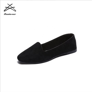 Grande <span class=keywords><strong>taille</strong></span> femmes chaussures mode sans lacet daim dames plat doux chaussures décontractées pour femmes chaussures plates en caoutchouc - Product Image 6