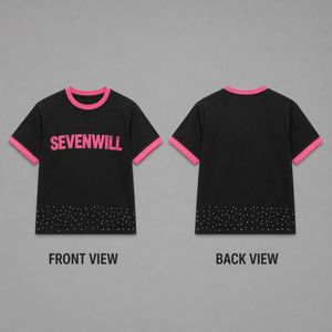เสื้อยืดสตรีทแวร์สไตล์พังก์สุดเท่ห์ พิมพ์ลายสกรีนตัวใหญ่ ประดับคริสตัล สีตัดกันโดดเด่น สำหรับผู้ชาย ผลิตตามสั่งจากโรงงาน - Product Image 3