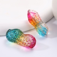 Artisanat en cristal de cacahuète porte-bonheur, transparent et poli, accessoires pour la maison et le bureau, Chine – Coloré, stock disponible, vente en gros