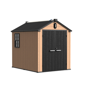 Abri de jardin en acier galvanisé 6x8, petite structure de <span class=keywords><strong>garage</strong></span>, entrepôt préfabriqué, cabane utilitaire extérieure pour cour arrière avec plancher - Product Image 1