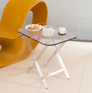 Tavolino Laterale Pieghevole in <span class=keywords><strong>Plastica</strong></span> PC <span class=keywords><strong>Trasparente</strong></span> a Rete Creativa per Piccoli Appartamenti, Angolo del Divano e Arredamento Casa - Product Image 4