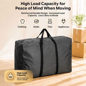 Custom Printed 210D/600D Oxford <b>Extra</b> <b>Large</b> Waterproof Folding Travel <b>Storage</b> <b>Bags</b> for Clothes Organizer Zippers Promotional Use - Product Image 3