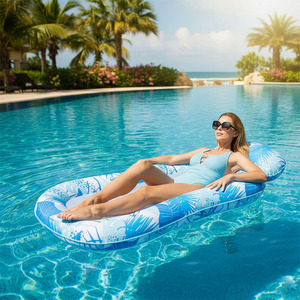 <span class=keywords><strong>Matelas</strong></span> flottant <span class=keywords><strong>gonflable</strong></span> personnalisé avec fond en maille, <span class=keywords><strong>hamac</strong></span> aquatique rafraîchissant, chaise longue flottante en PVC durable, usine OEM - Product Image 5