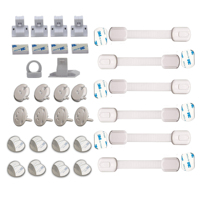 47 PCS Kit de sécurité pour bébé avec couvercle de prise en plastique ABS et clé Divers produits de sécurité pour bébé