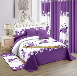 100% Cotton Quilt Bedding Set Customized <strong>King</strong>/queen Size 12pc <strong>Bedspread</strong> Set Beautiful Bed Cover Set With Carpet for All Season - Product Image 5