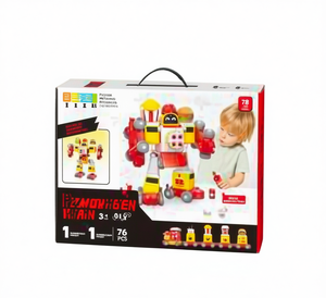Puzzle Metamorphosis Robot Building Blocks 76 pezzi Giocattolo da costruzione per bambini 2 4 anni Unisex Plastica ABS - Product Image 1