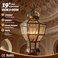 Lustre LED en fer et acrylique orné de style moyen-oriental haut de gamme pour la décoration de restaurants et d'hôtels