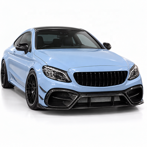 Paraurti Anteriore per <span class=keywords><strong>Mercedes</strong></span> <span class=keywords><strong>Benz</strong></span> <span class=keywords><strong>W205</strong></span> C63 C63s C43 Coupé Sedan, Spoiler Posteriore, Diffusore in Fibra di Carbonio, Kit Carrozzeria - Product Image 5