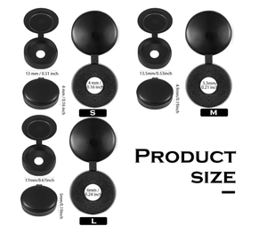 Cache-vis articulés en plastique, couvercles rabattables <span class=keywords><strong>pour</strong></span> vis, capuchons à clipser <span class=keywords><strong>pour</strong></span> vis, couvercles à bascule <span class=keywords><strong>pour</strong></span> rondelles - Product Image 2