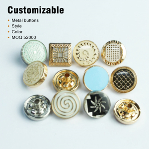 Tùy Chỉnh Thực hiện 10Mm Vòng Vàng Nút Thiết Kế Thời Trang Kim Loại Nút Cho Quần Áo Kẽm Hợp Kim Phong Cách Với Chân Hình Chữ Nhật Mô Hình - Product Image 1