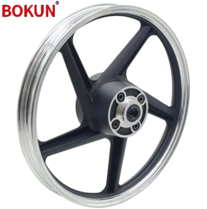 Rueda Trasera <span class=keywords><strong>BOKUN</strong></span> Serie 1.6x18 Pulgadas, Cinco Radios, Aleación de Aluminio Forjado Negro para Motocicleta - Product Image 6