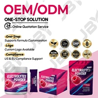 Polvo Electrolítico Sabor Frambuesa, Keto, en Sobres para Hidratación, Fabricante ODM, Empaque Personalizado, Bebida Diaria para el Bienestar
