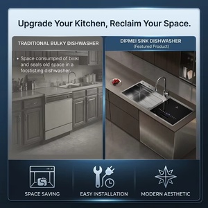 Évier de cuisine moderne personnalisé OEM/ODM avec système de séchage à air chaud PTC en acier inoxydable SUS304 pour <span class=keywords><strong>lave</strong></span>-<span class=keywords><strong>vaisselle</strong></span> et poste de travail - Product Image 3
