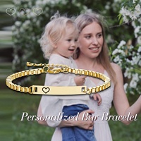 Anniversaire de naissance de haute qualité Design unique Bracelet en argent sterling 925 plaqué or pour enfant