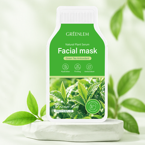 Masque facial hydratant au thé vert, apaise les peaux sensibles, contrôle le sébum, resserre les pores, éclaircit le teint terne, soin spa à domicile - Product Image 3