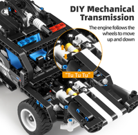 Blocs de construction 2 en 1, voiture de police SWAT armée, modèle de véhicule militaire spécial transformable, jouet technique en briques à monter soi-même