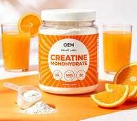 Créatine monohydrate en poudre OEM 300g Haute pureté Complément alimentaire pour adultes Croissance musculaire Énergie Soutien immunitaire Sans saveur