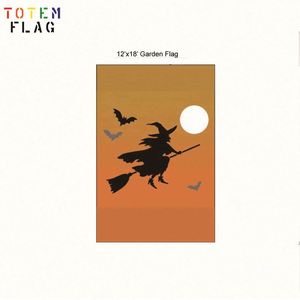 ธงสวนพิมพ์ลายแม่มดตามสั่ง, ธงตกแต่งสวนสำหรับเทศกาลฮาโลวีน - Product Image 1