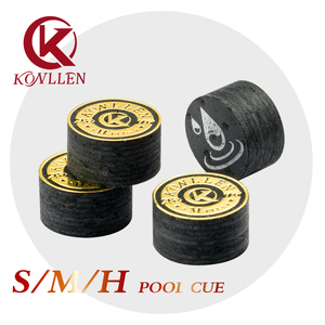 KONLLEN Embout de queue de billard 14 mm Noir Moyen Cuir multicouche et peau de porc Professionnel Durable - Product Image 3