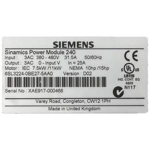 Module d'alimentation d'origine GJ272 240 6SL32240BE275AA0 SINAMICS G120 PM240 7,5 kW PLC - Product Image 5