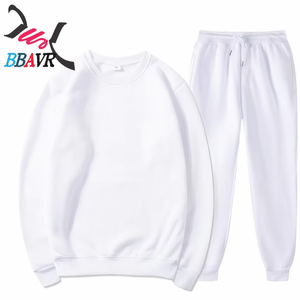 <b>Women</b> and Men's Sports-Casual Print Crewneck Sweatshirt <b>Trousers</b> Set - Product Image 2