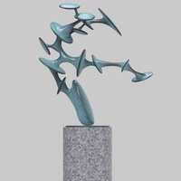 Moderne Abstrakte Fließende Statue in Verschiedenen Stilen Türkisfarbene Abstrakte Kunst für Wohnzimmer/Hotel-Akzent