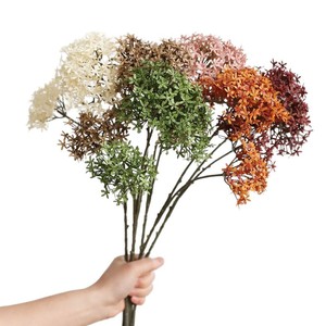 Rami di <span class=keywords><strong>Fiori</strong></span> Artificiali a Forma di Stella, Steli di <span class=keywords><strong>Fiori</strong></span> Finti Argentati per Composizioni Floreali Autunnali, Matrimoni e Decorazioni per Vasi - Product Image 5