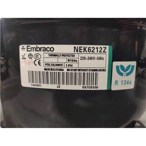 คอมเพรสเซอร์ทำความเย็น Embraco รุ่น NEK6212Z ใช้สารทำความเย็น R134a แรงดันไฟฟ้า 220-240V 50Hz พร้อมระบบป้องกันความร้อน ผลิตในสโลวาเกีย - Product Image 1