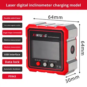 Hochpräziser grüner Laser-Digital-Neigungsmesser mit Hintergrundbeleuchtung und vierseitiger Magnetbasis - Product Image 6