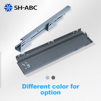 SH-ABC Système de tiroirs double paroi ultra-mince en acier de 500 mm à fermeture amortie, robuste et moderne, pour armoires de cuisine, usage domestique et commercial