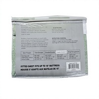 Parure de lit Purelax imprimée anti-rides en microfibre, 6 pièces, tailles Double, Queen et King, collection en stock
