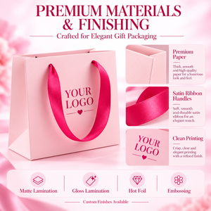 Bolsa de Papel Kraft con Asa Larga para Regalo, con Logotipo Estampado en Oro, Bolsa de Regalo para Alimentos, Bolsas para Entrega de Comida, Lote de Bolsas para Comestibles - Product Image 2