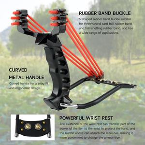 Fionda da caccia professionale per adulti e bambini braccialetto impermeabile con combinazione di legno massiccio incluso - Product Image 5