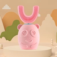 Cepillo de dientes eléctrico sónico en forma de U para niños recargable con pantalla LED y cerdas suaves alimentado por USB para uso doméstico