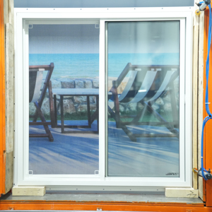 Hiện đại đôi tráng men Vinyl trượt ngang mở cửa sổ cửa ra vào Cơn Bão tác động uPVC hồ sơ Windproof - Product Image 2