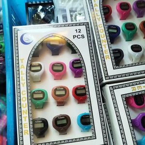 12 Anelli Contatori Digitali Colorati per Ramadan, Dispositivo Elettronico di Conteggio a Pressione Manuale per Preghiera Islamica e Pratica del Dhikr - Product Image 2