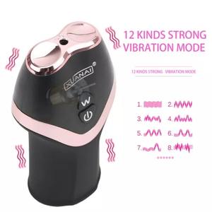 Alat Bantu Seks Pria Bentuk Alat Cukur 12 Mode Getaran Kuat 3 in 1 Sisipan Ketat Vagina Saku Realistis Masturbator Cup - Product Image 1