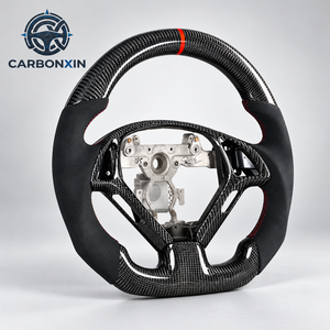 Volante de Coche de Fibra de Carbono Forjado Azul y Cuero Negro Personalizable Directo de Fábrica para Infiniti FX35 G25 G37 Q50 Q60 Q70 350Z - Product Image 3
