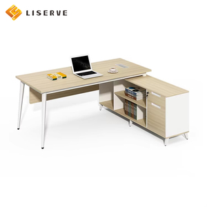 Combinación de Escritorio y Silla de Oficina Liserve, Escritorio de Computadora Ejecutivo Moderno de Metal y Madera Resistente para Uso Doméstico y Comercial - Product Image 2