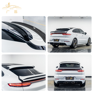 PINDUN Turbo GT Style Dry <strong>Carbon</strong> <strong>Fiber</strong> Polished Finish 3M Tape Installation Rear Trunk <strong>Spoiler</strong> for 2018-2023 Porsche Cayenne - Product Image 5