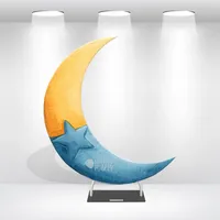 Set Stand Lengkung Setengah Bulan Logam 6.5ft dengan Pipa Tugas Berat 32mm dan Penutup Khusus untuk Pernikahan dan Baby Shower