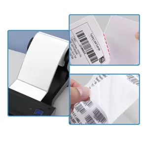 Spedizione diretta di indirizzo termico termica 4*6 "bianco perforato stampante compatibile ventilatore pieghevole 4x6 etichetta